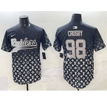 Men's Las Vegas Raiders #98 Maxx Crosby Black Limited Stitched Baseball Jersey
