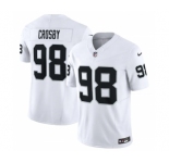 Men's Las Vegas Raiders #98 Maxx Crosby White 2023 F.U.S.E Vapor Untouchable Stitched Football Jersey