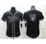 Men's Las Vegas Raiders Black Team Big Logo With Patch Cool Base Stitched Baseball Jersey