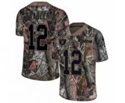 Men's Nike Oakland Raiders #12 Kenny Stabler Limited Camo Rush Realtree NFL Jersey