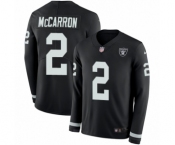 Men's Nike Oakland Raiders #2 AJ McCarron Limited Black Therma Long Sleeve NFL Jersey