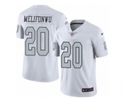 Men's Nike Oakland Raiders #20 Obi Melifonwu Limited White Rush NFL Jersey