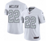 Men's Nike Oakland Raiders #22 Rashaan Melvin Limited White Rush Vapor Untouchable NFL Jersey