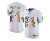 Men's Nike Oakland Raiders #24 Charles Woodson Limited White Gold Rush NFL Jersey