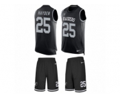 Men's Nike Oakland Raiders #25 D.J. Hayden Limited Black Tank Top Suit NFL Jersey