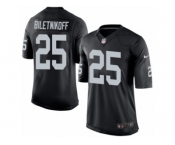 Men's Nike Oakland Raiders #25 Fred Biletnikoff Limited Black Team Color NFL Jersey