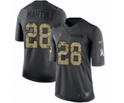 Men's Nike Oakland Raiders #28 Doug Martin Limited Black 2016 Salute to Service NFL Jersey