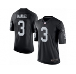 Men's Nike Oakland Raiders #3 E. J. Manuel Limited Black Team Color NFL Jersey