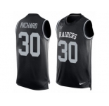 Men's Nike Oakland Raiders #30 Jalen Richard Limited Black Player Name & Number Tank Top NFL Jersey