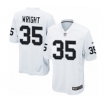 Men's Nike Oakland Raiders #35 Shareece Wright Game White NFL Jersey