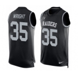 Men's Nike Oakland Raiders #35 Shareece Wright Limited Black Player Name & Number Tank Top NFL Jersey