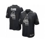 Men's Nike Oakland Raiders #4 Derek Carr Limited Black Strobe NFL Jersey