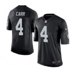 Men's Nike Oakland Raiders #4 Derek Carr Limited Black Team Color NFL Jersey