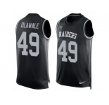 Men's Nike Oakland Raiders #49 Jamize Olawale Limited Black Player Name & Number Tank Top NFL Jersey