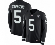 Men's Nike Oakland Raiders #5 Johnny Townsend Limited Black Therma Long Sleeve NFL Jersey