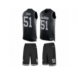 Men's Nike Oakland Raiders #51 Bruce Irvin Limited Black Tank Top Suit NFL Jersey