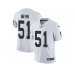 Men's Nike Oakland Raiders #51 Bruce Irvin Vapor Untouchable Limited White NFL Jersey
