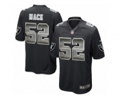 Men's Nike Oakland Raiders #52 Khalil Mack Limited Black Strobe NFL Jersey