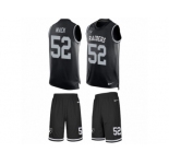 Men's Nike Oakland Raiders #52 Khalil Mack Limited Black Tank Top Suit NFL Jersey