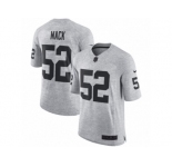 Men's Nike Oakland Raiders #52 Khalil Mack Limited Gray Gridiron II NFL Jersey