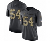 Men's Nike Oakland Raiders #54 Emmanuel Lamur Limited Black 2016 Salute to Service NFL Jersey