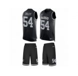 Men's Nike Oakland Raiders #54 Perry Riley Limited Black Tank Top Suit NFL Jersey