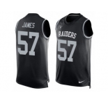 Men's Nike Oakland Raiders #57 Cory James Limited Black Player Name & Number Tank Top NFL Jersey