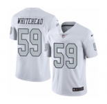 Men's Nike Oakland Raiders #59 Tahir Whitehead Elite White Rush Vapor Untouchable NFL Jersey