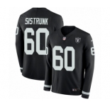 Men's Nike Oakland Raiders #60 Otis Sistrunk Limited Black Therma Long Sleeve NFL Jersey