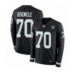 Men's Nike Oakland Raiders #70 Kelechi Osemele Limited Black Therma Long Sleeve NFL Jersey