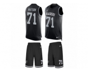 Men's Nike Oakland Raiders #71 Menelik Watson Limited Black Tank Top Suit NFL Jersey