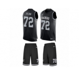 Men's Nike Oakland Raiders #72 Donald Penn Limited Black Tank Top Suit NFL Jersey