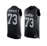 Men's Nike Oakland Raiders #73 Marshall Newhouse Limited Black Player Name & Number Tank Top NFL Jersey