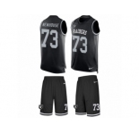 Men's Nike Oakland Raiders #73 Marshall Newhouse Limited Black Tank Top Suit NFL Jersey