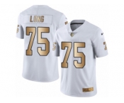 Men's Nike Oakland Raiders #75 Howie Long Limited White Gold Rush NFL Jersey