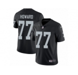 Men's Nike Oakland Raiders #77 Austin Howard Vapor Untouchable Limited Black Team Color NFL Jersey