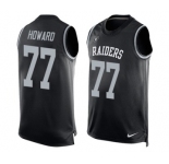 Men's Nike Oakland Raiders #77 Lyle Alzado Limited Black Player Name & Number Tank Top NFL Jersey