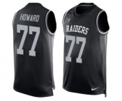 Men's Nike Oakland Raiders #77 Lyle Alzado Limited Black Player Name & Number Tank Top NFL Jersey