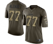 Men's Nike Oakland Raiders #77 Lyle Alzado Limited Green Salute to Service NFL Jersey