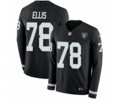 Men's Nike Oakland Raiders #78 Justin Ellis Limited Black Therma Long Sleeve NFL Jersey