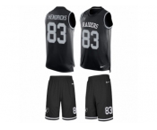 Men's Nike Oakland Raiders #83 Ted Hendricks Limited Black Tank Top Suit NFL Jersey