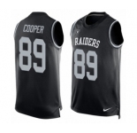 Men's Nike Oakland Raiders #89 Amari Cooper Limited Black Player Name & Number Tank Top NFL Jersey