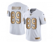 Men's Nike Oakland Raiders #89 Amari Cooper Limited White Gold Rush NFL Jersey