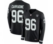 Men's Nike Oakland Raiders #96 Cornellius Carradine Limited Black Therma Long Sleeve NFL Jersey