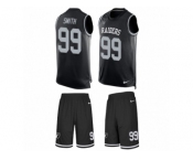 Men's Nike Oakland Raiders #99 Aldon Smith Limited Black Tank Top Suit NFL Jersey