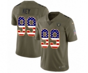 Men's Nike Oakland Raiders #99 Arden Key Limited Olive USA Flag 2017 Salute to Service NFL Jersey