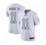 Men's Oakland Raiders #11 Henry Ruggs III Las Vegas Raiders Limited White Color Rush Jersey