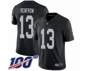 Men's Oakland Raiders #13 Hunter Renfrow Black Team Color Vapor Untouchable Limited Player 100th Season Football Jersey