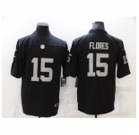 Men's Oakland Raiders #15 Wilmer Flores Nike Black Retired Player Limited Jersey