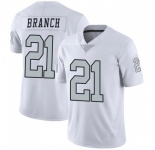 Men's Oakland Raiders  #21 Branch White Gray Team Color Vapor Untouchable Limited Jersey